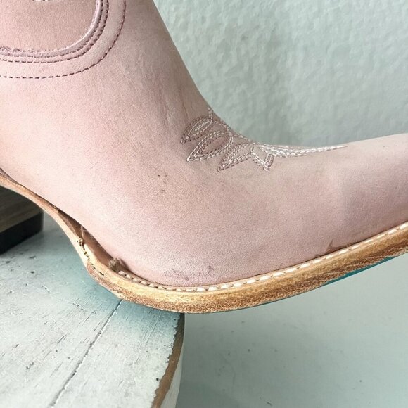 Lane SMOKESHOW Pink Cowboy Bootie Womens 8.5 Short Western Cowgirl Ankle Boots - Picture 11 of 15